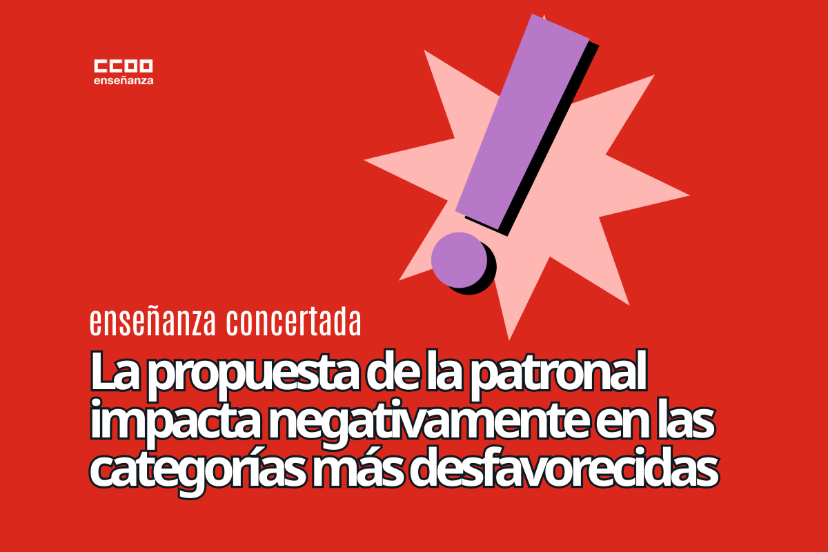 Exigimos una revalorización digna de los salarios del PAS de la enseñanza concertada