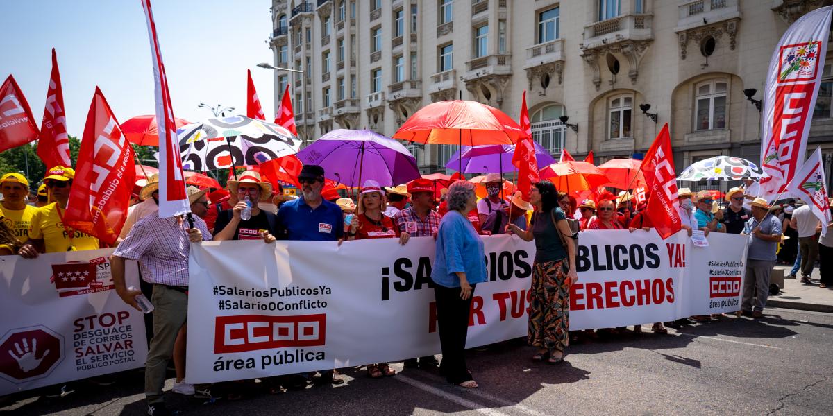 Concentración del Área Pública el 14 de julio de 2022 ante el Congreso de los Diputados