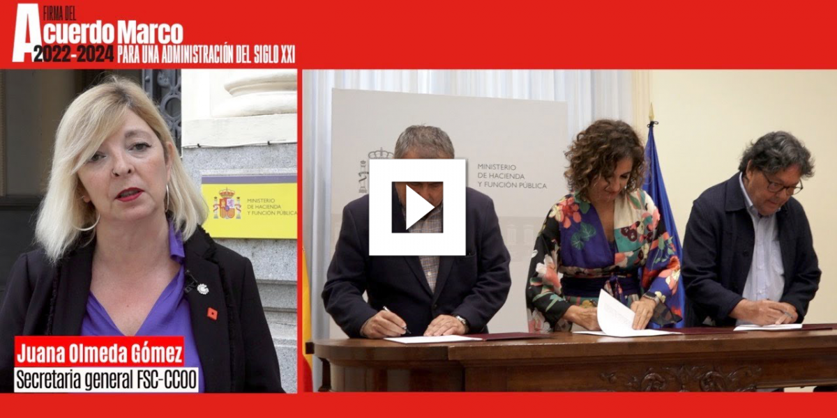 CCOO firma con el Gobierno el acuerdo que incrementa en un 9,8 % el salario de cinco millones de empleados y empleadas del sector pblico