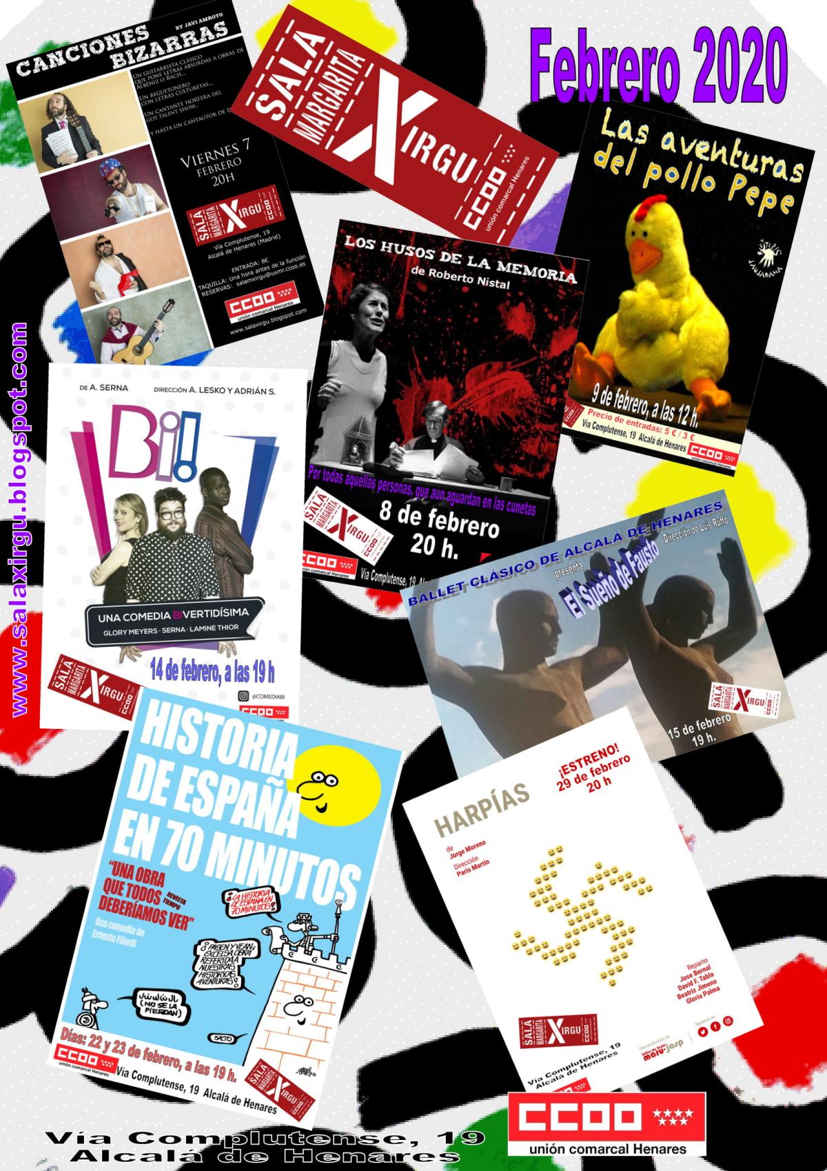 Programacin sala Margarita Xirg febrero de 2020