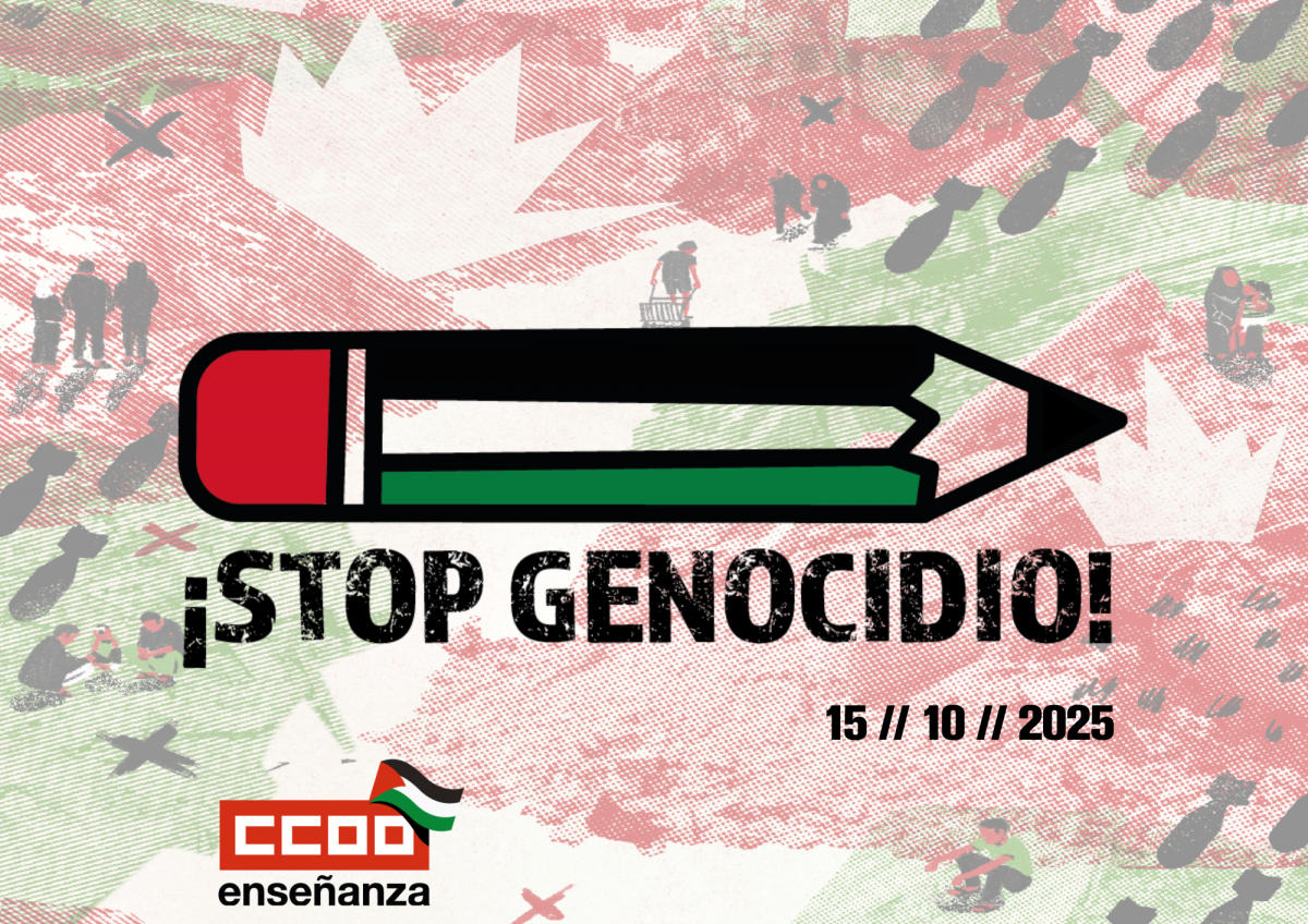 Cartel para el 15 de octubre de CCOO Enseñanza
