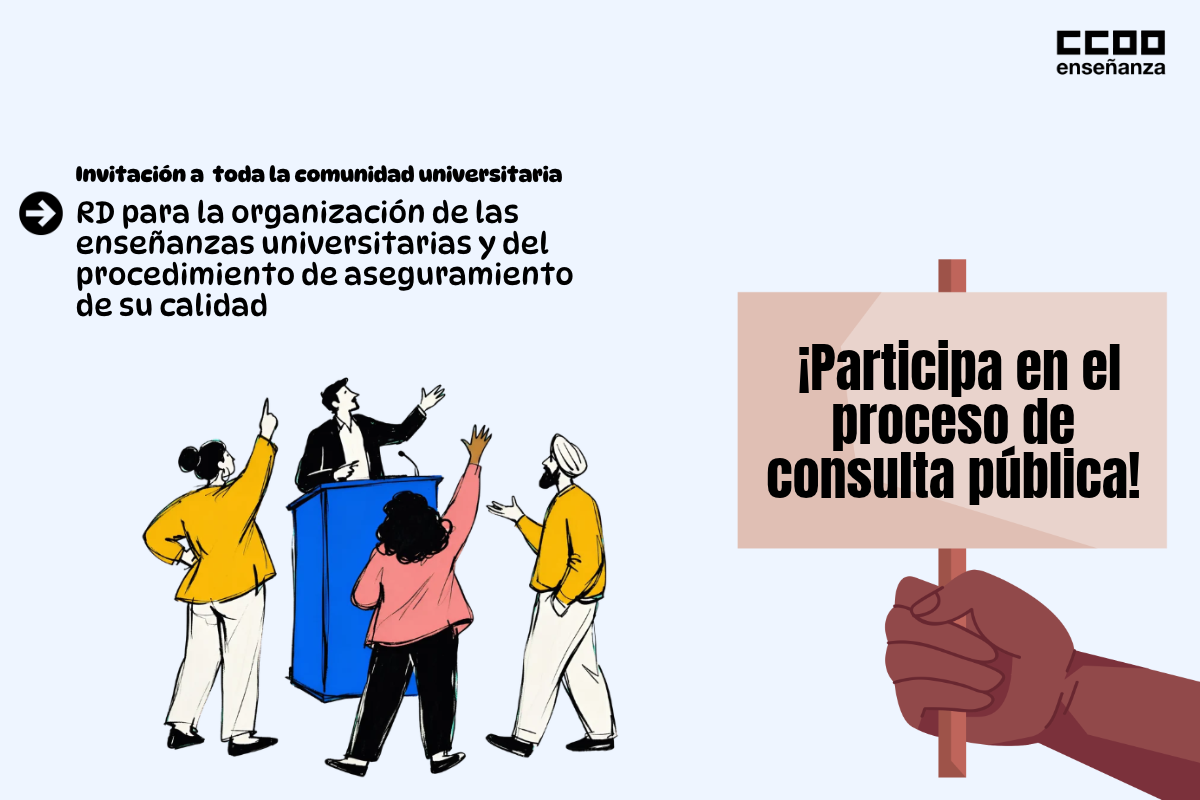 CCOO denuncia el uso reiterado de la "consulta pública previa" como sustituto de la mesa de negociación colectiva