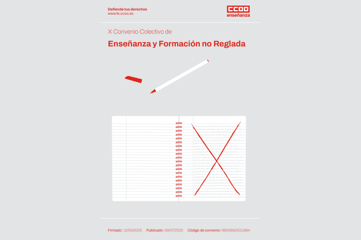 X Convenio colectivo de Enseñanza y formación no reglada