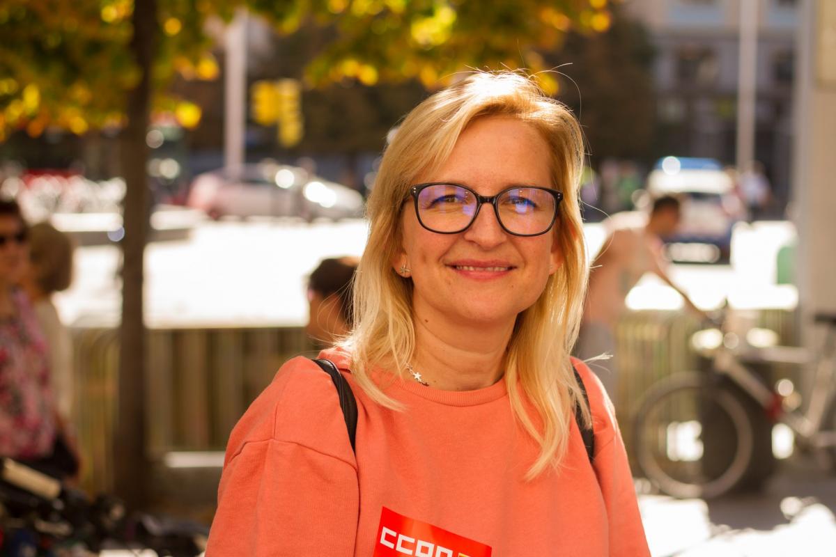 Olga Zamora, responsable de la Mujer e Igualdad de la federacin de CCOO de Industria de Aragn