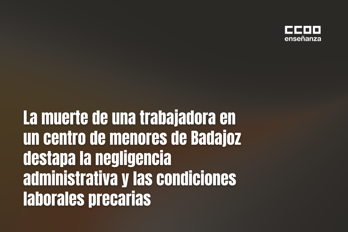 CCOO expresa su ms enrgico rechazo y muestra su consternacin por el trgico suceso ocurrido en la madrugada del lunes